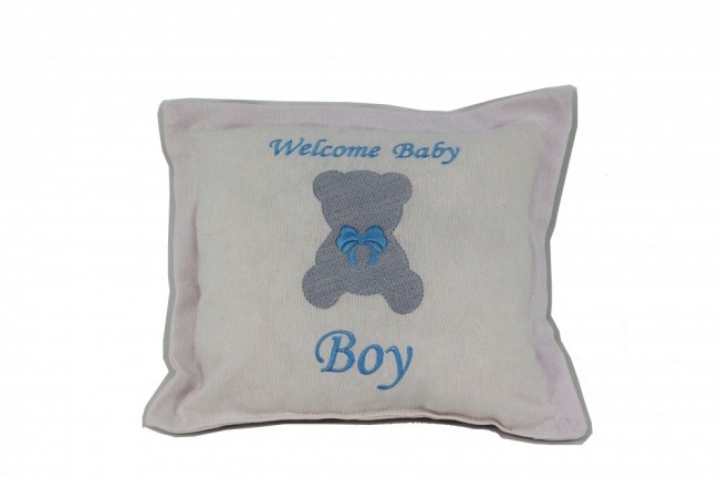 Μαξιλαράκι-Welcome baby boy